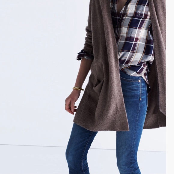 Madewell Ryder Cardigan Sweater in Heather Root Size L - Picture 7 of 12